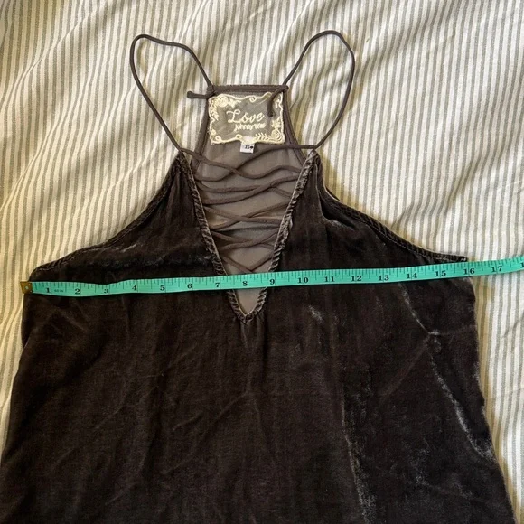 Johnny Was Aurora Velvet Tank with Lace Up Detail - Picture 5 of 6